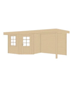 Weka Designhaus 213 B Gr.1, Ca. B586/H237/T278 Cm -Gartenserien Verkaufsgeschäft 1809912 WE DE 002 BBH28MMFIDES3GR1NATUR