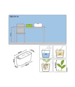 LECHUZA® Kasten DELTA, All-in-One-Set -Gartenserien Verkaufsgeschäft 2427508 2427433 2427367 3161759 WE DE 001 DeltaPremium10