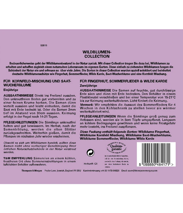 Thompson & Morgan Samen 'Wildblumen-Collection' 4 Thompson & Morgan Samen 'Wildblumen-Collection' - Image 2