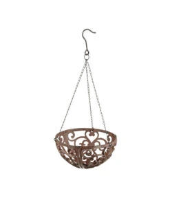 Dehner Gusseisen-Hängeampel Katalonien Mit Kokoseinlage, Rund, Rost, Ca. Ø30/H15 Cm -Gartenserien Verkaufsgeschäft 2745461 BildD 001 HaengeampelBasketHangingbasket30Cm