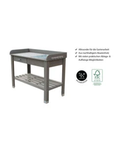 Dehner Holz-Pflanztisch Montreal, Ca. B110/H91/T51,5 Cm -Gartenserien Verkaufsgeschäft 2848018 WE IG 001 DehnerHolzPflanztischMontreal