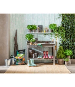 Dehner Holz-Pflanztisch Montreal, Ca. B110/H91/T51,5 Cm -Gartenserien Verkaufsgeschäft 2848018 WE MO 001 Pflanztisch Montreal