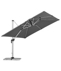 Schneider Premium Ampelschirm Monaco, Granitgrau, Quadratisch, Ca. B300/T300 Cm -Gartenserien Verkaufsgeschäft 2887982 WE DE 002 SchirmMOnaco300x300