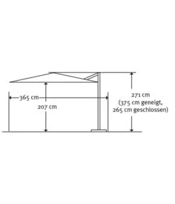 Schneider Premium Ampelschirm Monaco, Granitgrau, Quadratisch, Ca. B300/T300 Cm -Gartenserien Verkaufsgeschäft 2887982 WE DE 008 SchirmMOnaco300x300