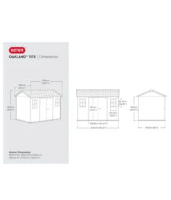 Keter Kunststoffgerätehaus Oakland 1175, Ca. B350/H253/T230 Cm -Gartenserien Verkaufsgeschäft 3038056 WE BG 001 KeterGeraetehaus