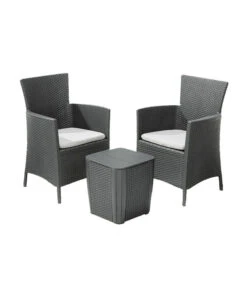 Best Balkon-Set Napoli, Graphit, 3-teilig