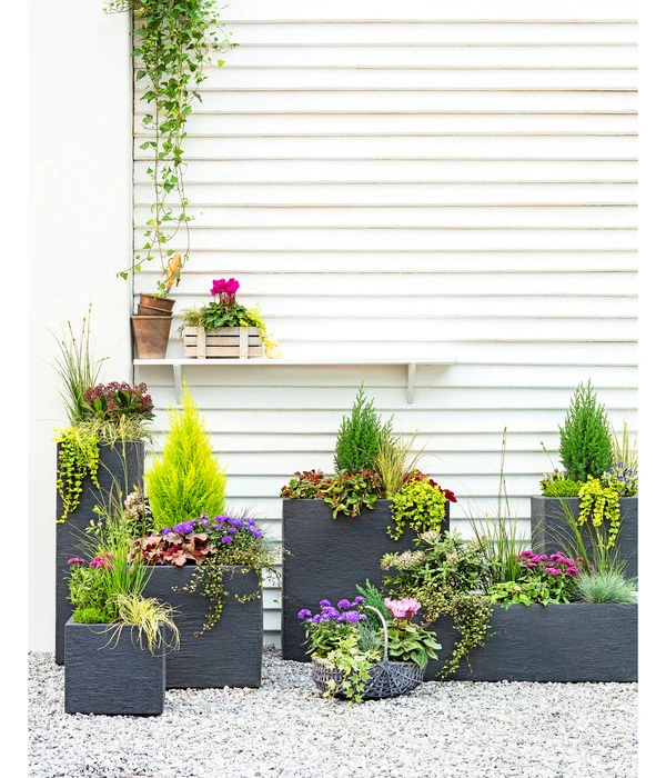 Dehner Kunststoff-Raumtrenner Palermo, Rechteckig, Anthrazit, Ca. B60/H60/T26 Cm 4 Dehner Kunststoff-Raumtrenner Palermo, Rechteckig, Anthrazit, Ca. B60/H60/T26 Cm - Image 2