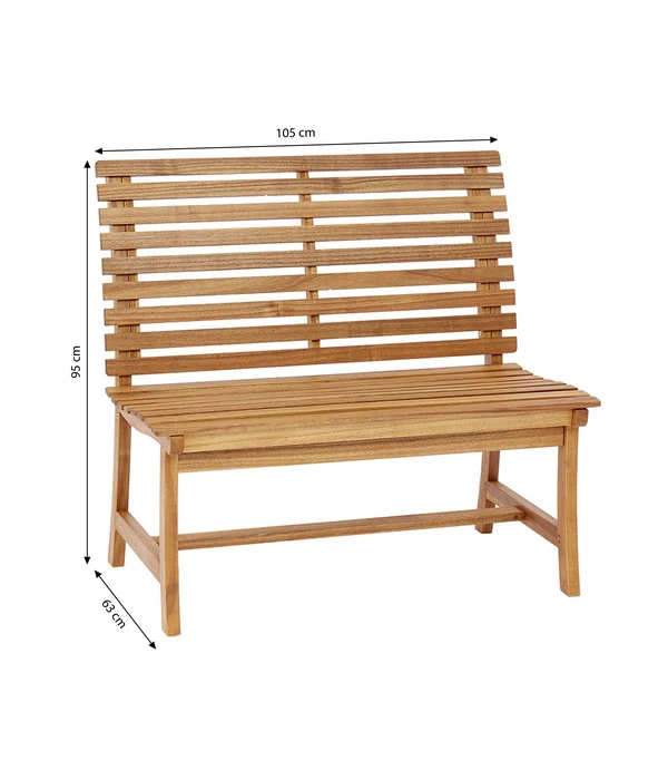 Dehner Akazienbank Paisley, 2-Sitzer 7 Dehner Akazienbank Paisley, 2-Sitzer - Image 5