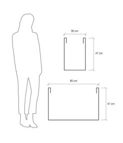 Farmet Kunststoff-Kasten Atlantis Divisorio -Gartenserien Verkaufsgeschäft 4186110 WE DE 004 ATLANTISDIVISORIORechteckigerPflanzkuebel80x30x47cmhochSTEINBEIGE