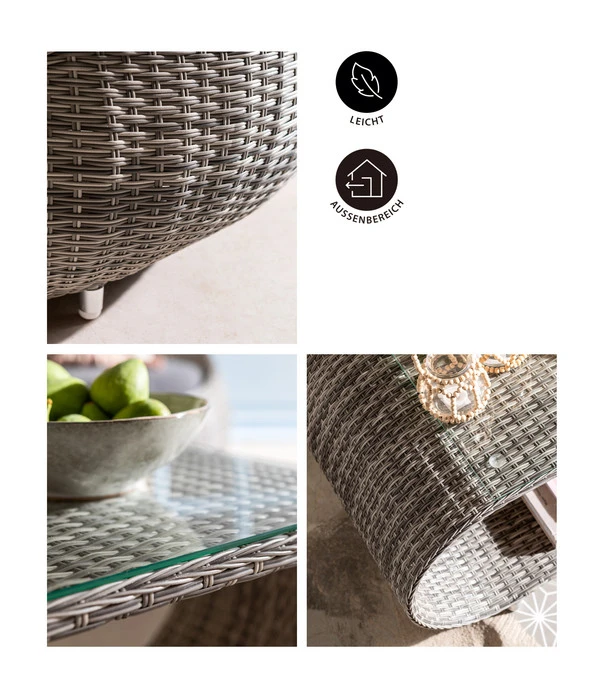 Dehner Geflechtlounge Avani, 4-teilig 7 Dehner Geflechtlounge Avani, 4-teilig - Image 5