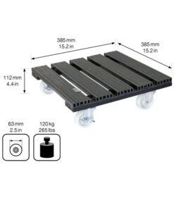Wagner WPC-Pflanzenroller, 38 X 38 Cm, Anthrazit -Gartenserien Verkaufsgeschäft 4272480 WE BG 003 MULTIROLLERWPC