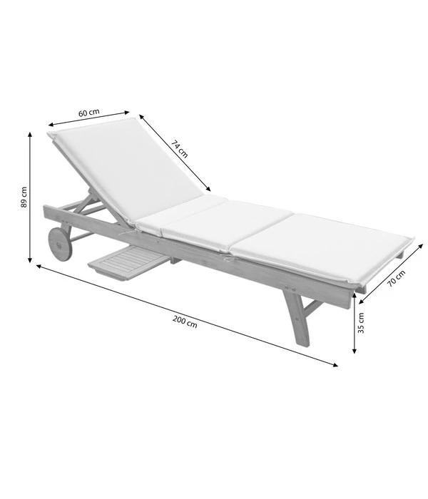 Dehner Rollliege Ravenna, Ca. B70/H89/T200 Cm 11 Dehner Rollliege Ravenna, Ca. B70/H89/T200 Cm - Image 9