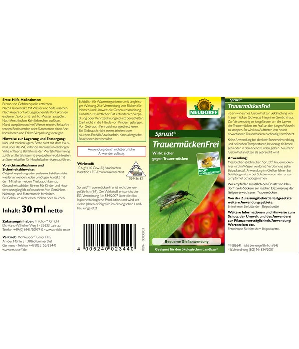 Neudorff Spruzit® TrauermückenFrei, 30 Ml 4 Neudorff Spruzit® TrauermückenFrei, 30 Ml - Image 2