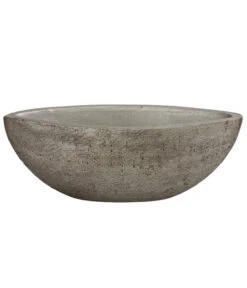 Dehner Keramik-Jardiniere Kane, Oval, Braun, Ca. B36/H13/T13 Cm