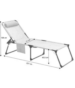 Dehner Gartenliege Mallorca, Ca. B71/H106/T227 Cm -Gartenserien Verkaufsgeschäft 4498341 4418174 4498101 4498176 WE FS 002 LiegeMallorcaSkizze