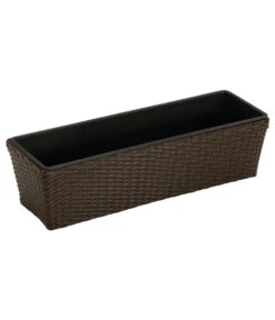 Dehner Polyrattan-Kasten Alicante, Rechteckig, Braun