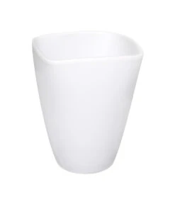 Dehner Keramik-Übertopf Quadro, Konisch, Weiß, Ca. Ø20 Cm