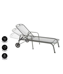 MWH Gartenliege Savoy, Ca. B81/H52/T187 Cm -Gartenserien Verkaufsgeschäft 5312897 WE IG 001 MwhGartenliegeSavoyMetLiegeSavoyEGrau