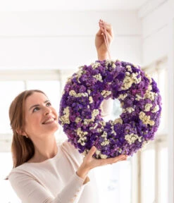 Dehner Kranz Statice, Lila/weiß, Ca. Ø40 Cm -Gartenserien Verkaufsgeschäft 6273882 WE MO 002 KranzStatice40cm