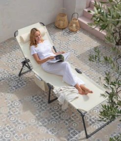 Dehner Gartenliege Mallorca, Ca. B71/H106/T227 Cm -Gartenserien Verkaufsgeschäft 6635163 WE MO 001 LiegeMallorcaVanilla