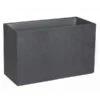 EDA-plastiques Kunststoff-Blumenkasten Basalt, Rechteckig, Anthrazit, Ca. B99,5/H60/T39,5 Cm -Gartenserien Verkaufsgeschäft 6640502 WE FS 001 PflanzkuebelBasalt