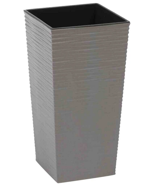 Siena Garden Kunststoff-Topf-Set ECO Nizza, Konisch, Grau, Ca. B25/H46,5/T25 & B30/H57/T30 Cm, 2-teilig 4 Siena Garden Kunststoff-Topf-Set ECO Nizza, Konisch, Grau, Ca. B25/H46,5/T25 & B30/H57/T30 Cm, 2-teilig - Image 2