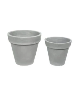 Farmet Kunststoff-Topf-Set Pegasus, Konisch, Grau, 2-teilig