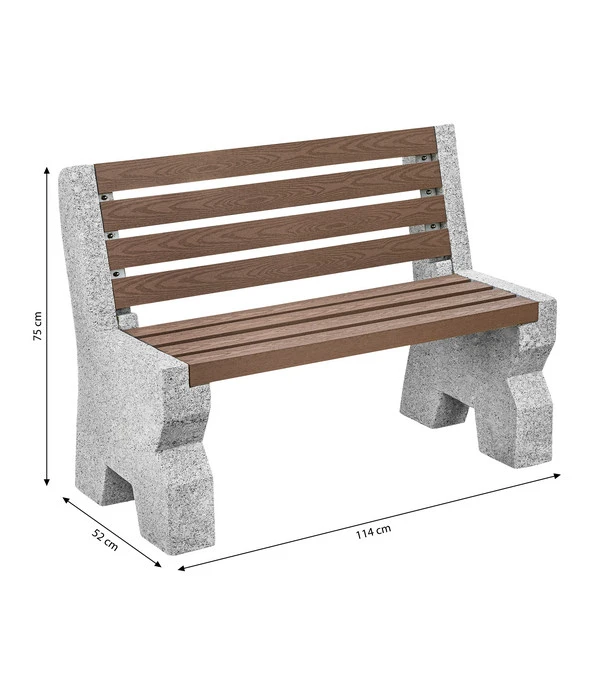 Dehner Granit-Gartenbank, 2-Sitzer, Ca. B114/H75/T52 Cm 5 Dehner Granit-Gartenbank, 2-Sitzer, Ca. B114/H75/T52 Cm - Image 3
