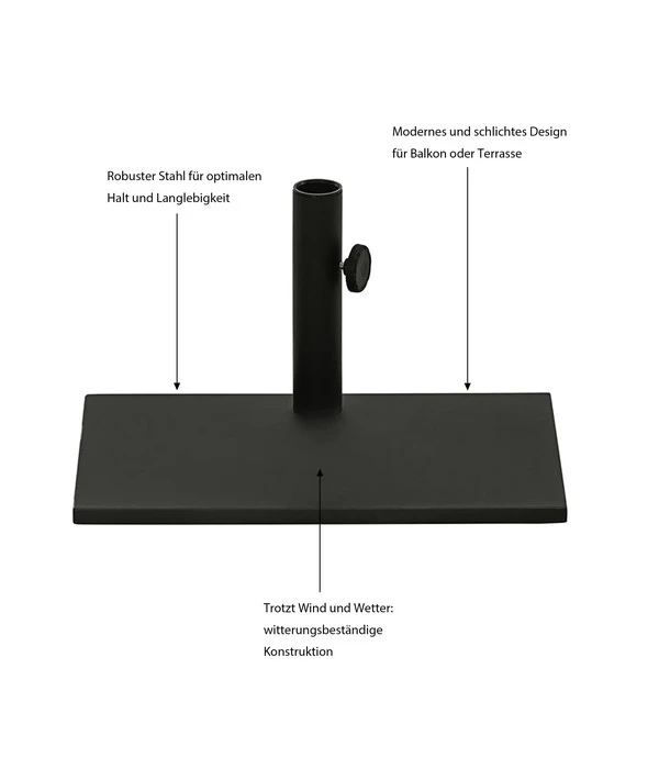 Dehner Balkonschirmständer, 20 Kg 4 Dehner Balkonschirmständer, 20 Kg - Image 2