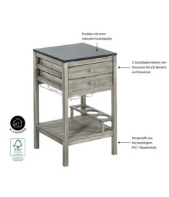 Dehner Schubladenschrank Southampton, Ca. B50/H90/T50 Cm -Gartenserien Verkaufsgeschäft 6713739 WE IG 001 SchrankSouthamptonGrauNEU