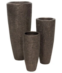 Fleur Ami Kunststoff-Vase Coral, Konisch, Bronze -Gartenserien Verkaufsgeschäft 6757959 WE DE 001 fleuramiKunststoffTopfCoralrund