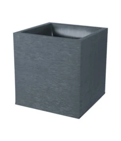 EDA-plastiques Kunststoff-Topf Graphit, Gerillt