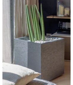 EDA-plastiques Kunststoff-Topf Graphit, Gerillt 10 EDA-plastiques Kunststoff-Topf Graphit, Gerillt -Gartenserien Verkaufsgeschäft 6763643 WE MO 002 PflanztopfGrap40x40