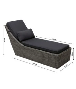 Dehner Sunlounger Toska, Ca. B64/H80/T180 Cm -Gartenserien Verkaufsgeschäft 6875744 WE BG 001 LiegeToskaNeu