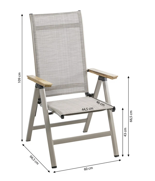 Dehner Klappsessel Cleveland, Hellbraun 7 Dehner Klappsessel Cleveland, Hellbraun - Image 5