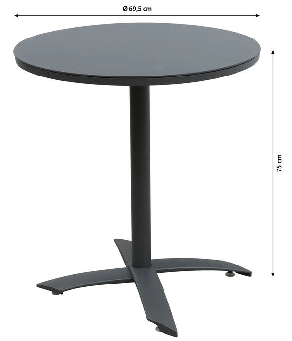 Dehner Klapptisch Riverside, Ca. Ø69,5/H75 Cm 4 Dehner Klapptisch Riverside, Ca. Ø69,5/H75 Cm - Image 2