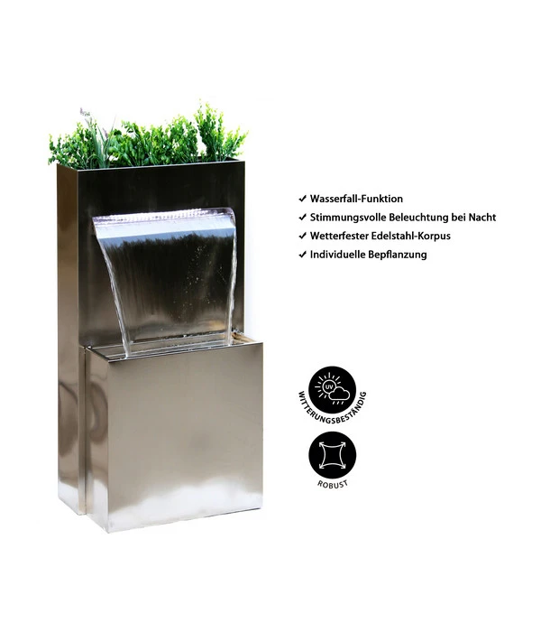 Dehner Edelstahl-Gartenbrunnen Dallas, Ca. H89 Cm 5 Dehner Edelstahl-Gartenbrunnen Dallas, Ca. H89 Cm - Image 3