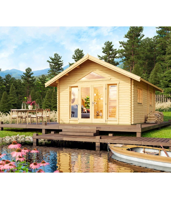 Lasita Maja Blockbohlenhaus Caroline 2.2, Ca. B675/H330,6/T489,9 Cm 4 Lasita Maja Blockbohlenhaus Caroline 2.2, Ca. B675/H330,6/T489,9 Cm - Image 2