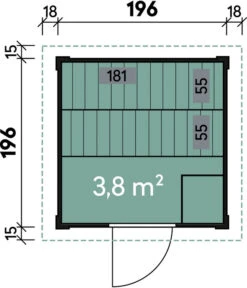 Wolff Finnhaus Saunahaus Lenja 40, Inkl. Ofen, Ca. B232/H226/T226 Cm -Gartenserien Verkaufsgeschäft 6934343 WE DE 001 FinnhausSaunahausLenja