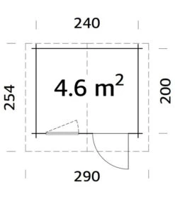 Palmako Gartenhaus Emma, Ca. B290/H222/T254 Cm -Gartenserien Verkaufsgeschäft 6974323 WE BG 001 PalmakoGartenhausEmma