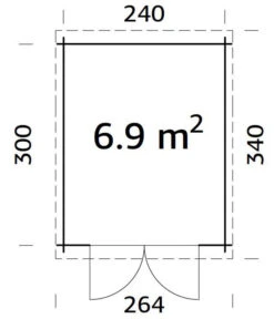 Palmako Gartenhaus Ella -Gartenserien Verkaufsgeschäft 6975932 WE BG 001 PalmakoGartenhausElla