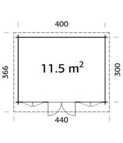 Palmako Gartenhaus Lisa, Ca. B440/H234/T366 Cm -Gartenserien Verkaufsgeschäft 6976534 WE BG 001 PalmakoGartenhausLisa