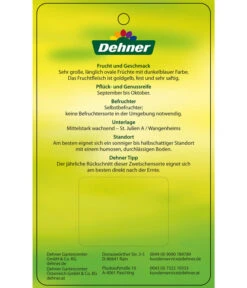 Zwetschge 'Haganta' -Gartenserien Verkaufsgeschäft 7662257 ZwetscheHaganta Etikett 2