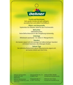Dehner Pflaume 'Königin Viktoria' 9 Dehner Pflaume 'Königin Viktoria' -Gartenserien Verkaufsgeschäft 7702558 PflaumeKoeniginVictoria Etikett 2